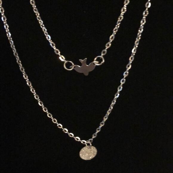 Boho 2 Layer Dove Necklace - Picture 1 of 3